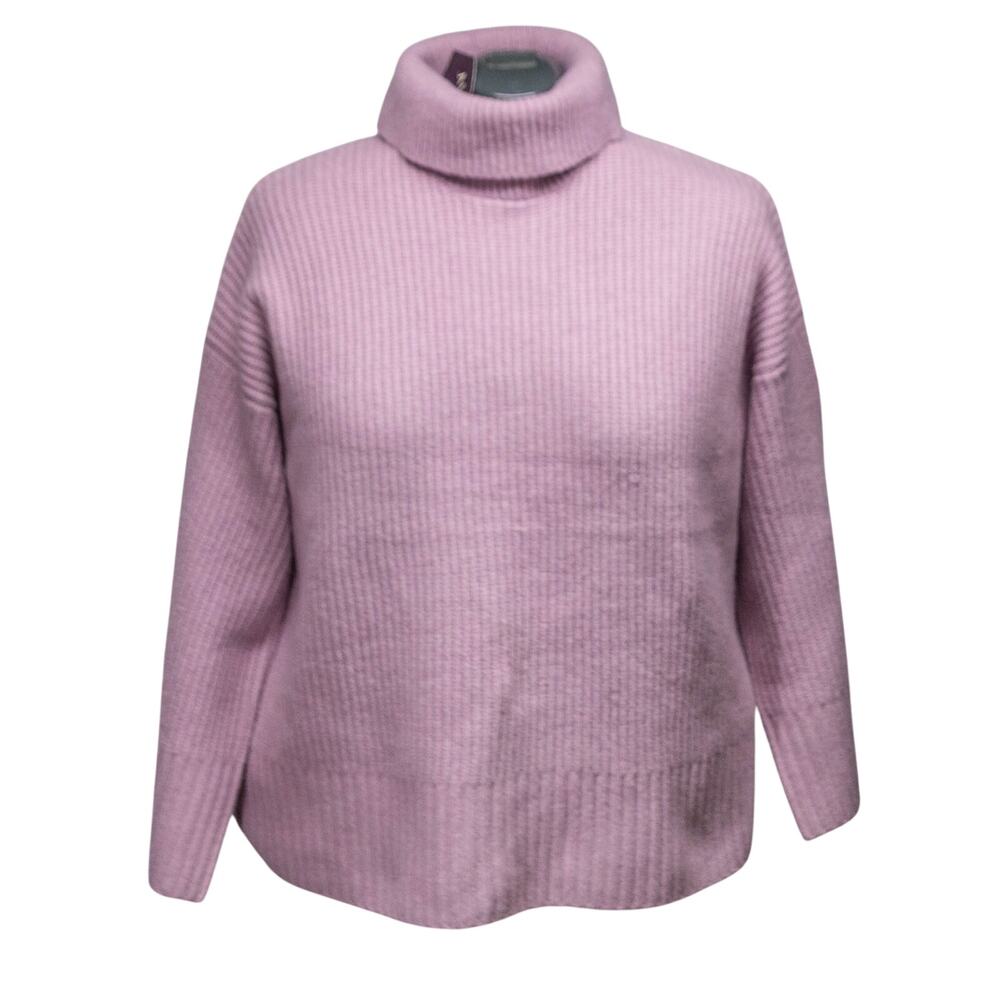 Plus Size XL Women's AVA & VIV Purple Turtle Neck Warm Soft Long Sleeve Sweater